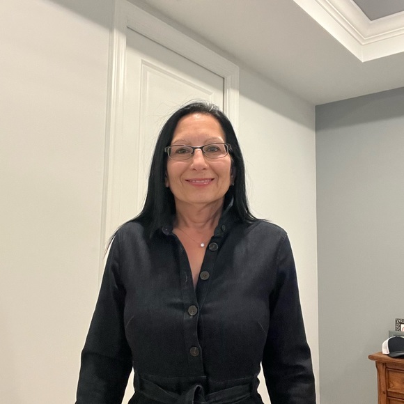 Ann Taylor Denim stretch dress. Medium weight - Picture 3 of 6